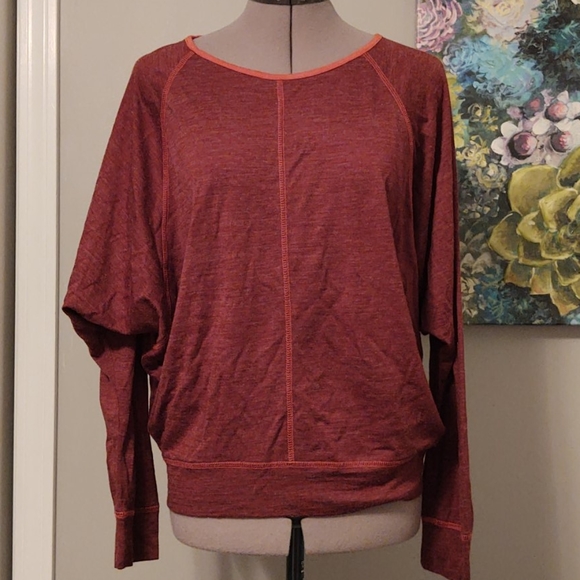 Prana Tops - PrAna Amanda Dolman Sleeve Wool Blend Top Raisin